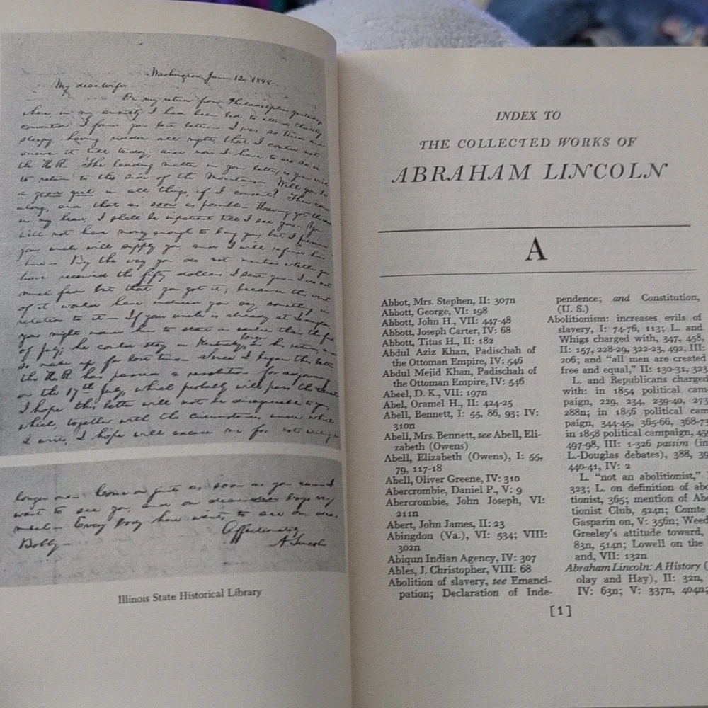 Vintage Set Of‎ 2 Lincoln Books Abraham Lincoln Joke Book/Collected Works